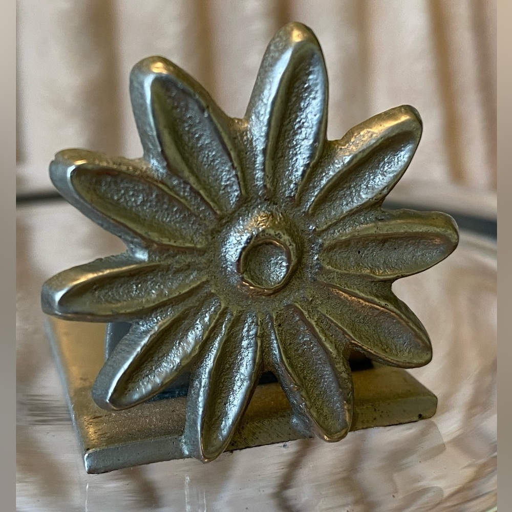 Pewter Flower Card Holder (add on)